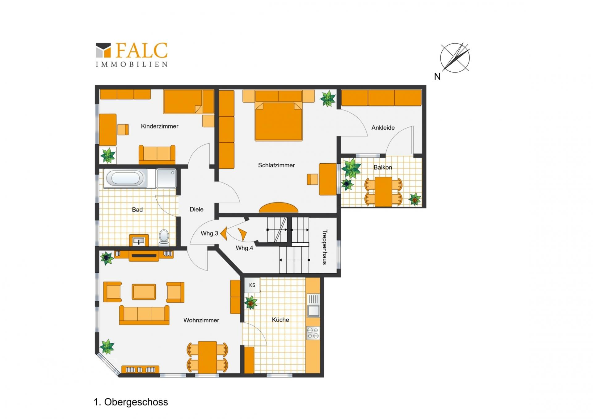 1. Obergeschoss Grundriss FALC